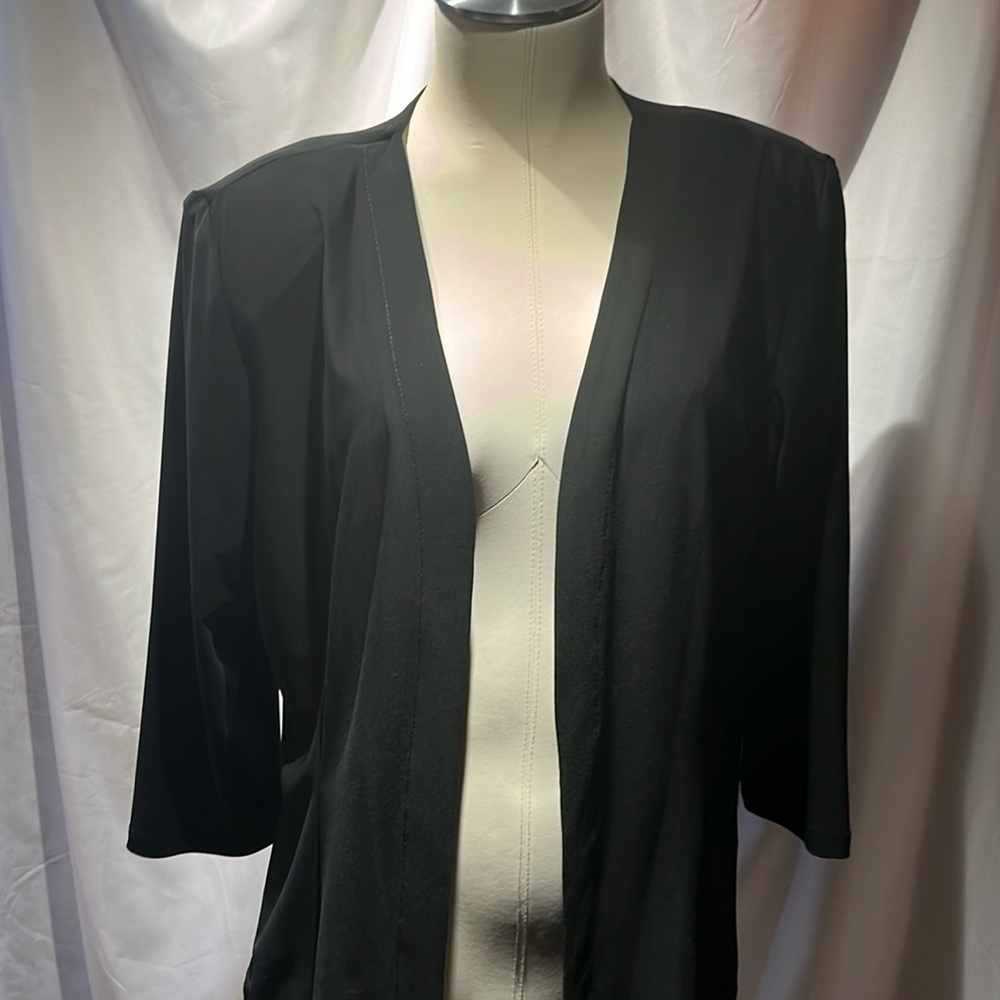 black suit jacket lightweight thin shoulder pads nwt